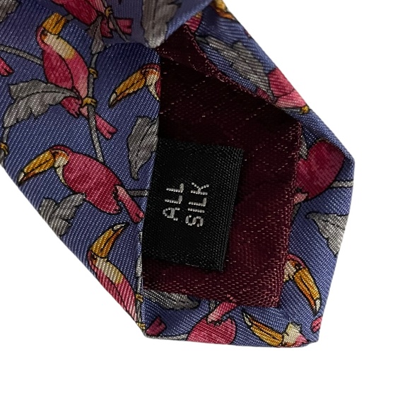 Tom‎ James Executive Collection Silk Tropical Toucan Bird Necktie Tie - Picture 4 of 5